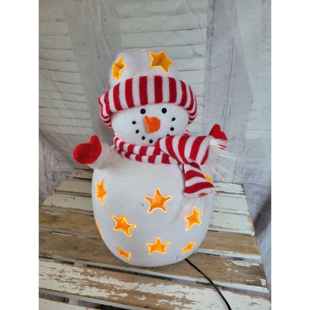 Esil‎ fiber optic snowman Xmas home decor light up